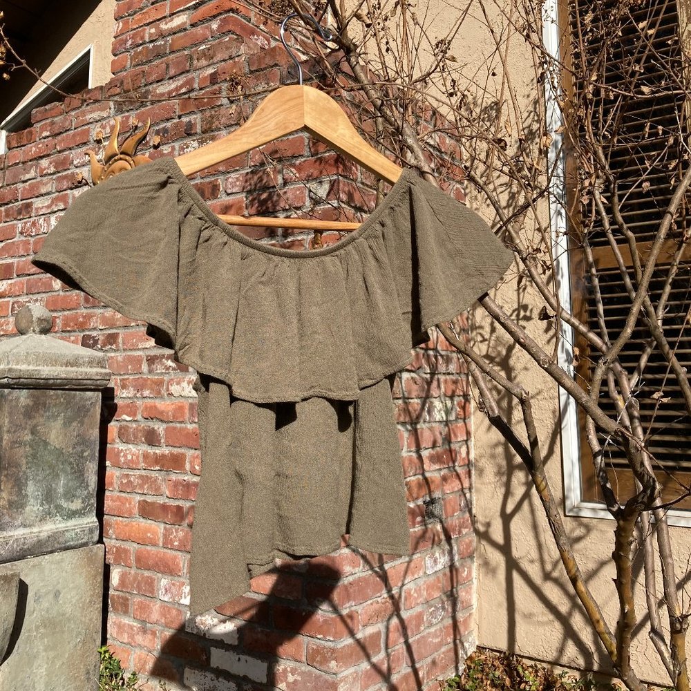 Earthy Green Crop Top